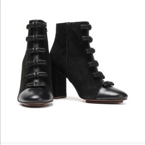 See by Chloe Gisele bow embellished suede booties